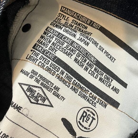 RGT Rogue Territory Selvedge Jeans SK Stanton Japan Mens Fits Size 30 x 36 - Picture 4 of 12